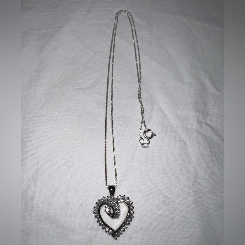Judith Jack 925 Silver Heart Pendant Necklace